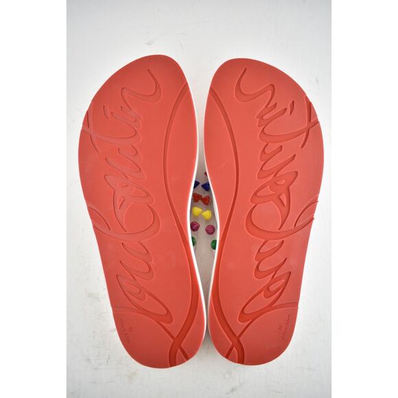 Christian Louboutin Loubi Flip Spikes Donna Flat Multi Thong Flip Flop Sandal 36 - Picture 11 of 11